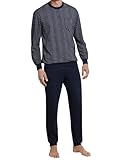 Schiesser Herren Schlafanzug Lang Mit Bündchen - Nightwear Pyjamaset,...