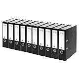 VON Leitz Ordner A4, 10er Pack, 100 % Recyclingpapier, 80 mm Rückenbreite,...