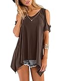 Beluring Tops Damen Sommer T Shirt Oberteil Tops Bluse mit V Ausschnitte,...