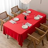 Zdada Rot Abwaschbar Tischdecken 100x140cm Rechteckig Polyester Tischdecke,...