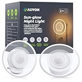 AUVON Sun-glow Nachtlicht Steckdose mit Bewegungssensor, 2 Stück...