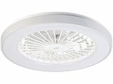 Sichler Haushaltsgeräte Ventilator Lampe: 2in1-WLAN-Deckenleuchte &...