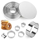 11 Teiliges Set Edelstahl Ausstechformen Ring,Plätzchen Ausstecher...