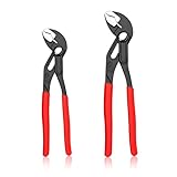 2 Stück Rohrzange, 185mm/250mm Wasserpumpenzange Set Verstellbar...