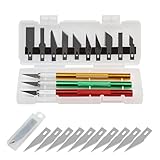 YUVKIN 3-teiliges DIY-Schnitzmesser-Set mit 10 Ersatzklingen, Bastelmesser,...