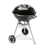 LANDMANN Kleiner Holzkohle-Kugelgrill | Grillfläche ca. Ø 41 cm | ca. 15...