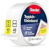 GAUDER Teppichklebeband doppelseitig extra stark - Teppichkleber für...