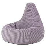 Icon Dalton Sitzsack Kinder, Lila, Flauschiger Cord Stoff, Sitzsack Cord...