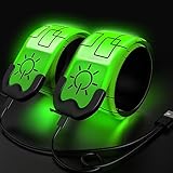 Todoxi 2 Stück Led Armband Aufladbar, USB Wiederaufladbar Leuchtarmband...