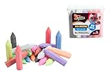 Simba Toys – Straßenmalkreiden Set (20 Stück) im Eimer, 10 Neonfarben...