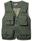 KTWOLEN Herren Anglerweste Sommer Leicht Schnelltrockenweste Funktionsweste...