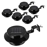 Cepewa Solar Dachrinnenleuchte 6er Set │ 12x6x12cm Kunststoff Eisen Lampe...