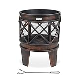 tepro Feuerstelle Gracewood, Feuerschale Outdoor, Feuerkorb für den...