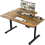 TRIUMPHKEY Höhenverstellbarer Stehschreibtisch mit Monitorregalen, 120 x...