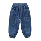 Haremsjeans Kinder Jungen Schlupfjeans Denim Hosen Dehnbar Modisch...