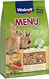 Vitakraft Menu Vital, Zwergkaninchen Futter, mit Luzerne, mit Apfel, mit...