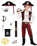 Dtiaagto Piratenkostüm für Kinder, Piratenoutfit Set für Kleinkinder,...