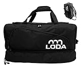 LODA® Sporttasche mit großem Schuhfach, Nassfach, Rucksackfunktion &...