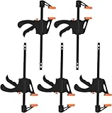 5 Stk Einhandzwingen Set, Schnellspannzwinge, 4 Zoll Schraubzwingen F...