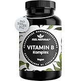 Vitamin B Komplex hochdosiert - 180 vegane Kapseln - Alle 8 B-Vitamine (B1,...