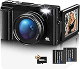 Digitalkamera,4K UHD Fotokamera Autofokus mit 32G Karte, 48MP Vlogging...