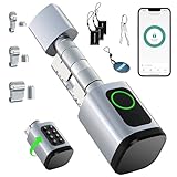AVATTO Smart Türschloss mit Fingerabdruck und Passwort für 60-90mm Tür,...