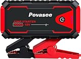 Povasee Starthilfe Powerbank, 3000A Auto Starthilfe für 12V Fahrzeuge (Bis...