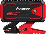 Povasee Starthilfe Powerbank, 3000A Auto Starthilfe für 12V Fahrzeuge (Bis...