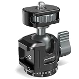 Leaplumin Aluminium-Kugelkopf mit Cold Shoe, 360°-Panoramadrehadapter mit...