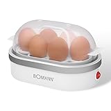 Bomann® Eierkocher für bis zu 6 Eier | Egg Cooker mit...