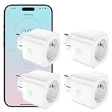HBN Smart Steckdose mit Verbrauchsmessung, 4er Set Smart Home Wlan...