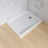 ECOLAM Duschwanne 120x70 x 4,5 cm LUPO niedriege Duschtasse Acryl Rechteck...