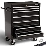 Arebos Werkstattwagen 7 Schubfächer | Werkzeugwagen zentral abschließbar...