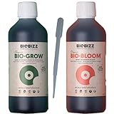 Biobizz Bio Bloom 1L und Biobizz Bio Grow 1L Set, Bio-Dünger für...