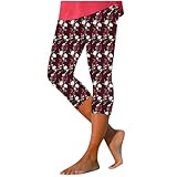 Leggings für Damen, Capri-Leggings, floraler Allover-Druck, leger, hohe...