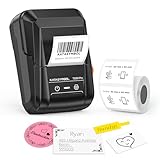 SUPVAN T50M Pro Bluetooth Etikettendrucker mit Etiketten, Breite...