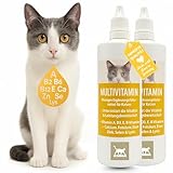 Katzen Vitamine 2x100ml I Multivitamin komplex hochdosiert für Katzen I B...