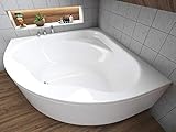 BADLAND Eckbadewanne Wanne Badewanne Standard 150x150 mit Acrylschürze,...