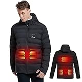 Beheizbare Jacke mit Powerbank,Herren Heizjacke 14400mAh 7.4V,Beheizte...