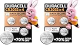 Duracell CR2032 Knopfzellen, CR 2032 Lithium Knopfzelle 3 V (4 Stück),...