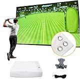amazgolf Golf Simulator Impact Screen Schlagnetz, weiß, 11878inch
