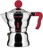 Alessi, Design Espressokocher, Gehäuse aus Aluminium, Griff und Knopf aus...