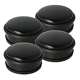 Westcott Türstopper aus Edelstahl Schwarz 4 Stück | Runder Türstopper...