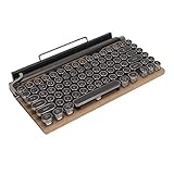 VBESTLIFE Retro-Schreibmaschinentastatur, 83 Tasten, Kabellose Mechanische...