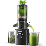 TUUMIIST Entsafter Slow Juicer mit 120 MM Breitem Einfüllschacht,...