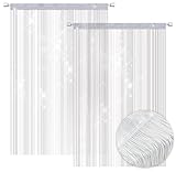 Lwtsrp 2 Stück 100 x 200 cm Fadenvorhang Set, Fliegen Vorhang Fadengardine...