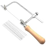 yeeplant Sägerahmen, 12 Klingen, Holzgriff