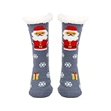 Generisch Weihnachten Damen Velours Wärmesocken - Festliche Flachsocken...