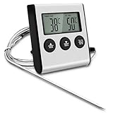 Greluma 1 Stück Digitales LED-Thermometer mit Sonde,...