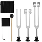 POFIBO Stimmgabel Set (128Hz/256Hz/512Hz) Neurologische Stimmgabel -...